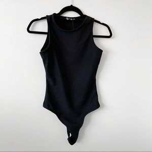 Black High Neck Bodysuit